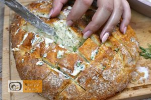 Bread filled with cheese and herbs recipe, prepping Bread filled with cheese and herbs recipe step 3