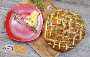 Bread filled with cheese and herbs recipe, prepping Bread filled with cheese and herbs recipe step 4