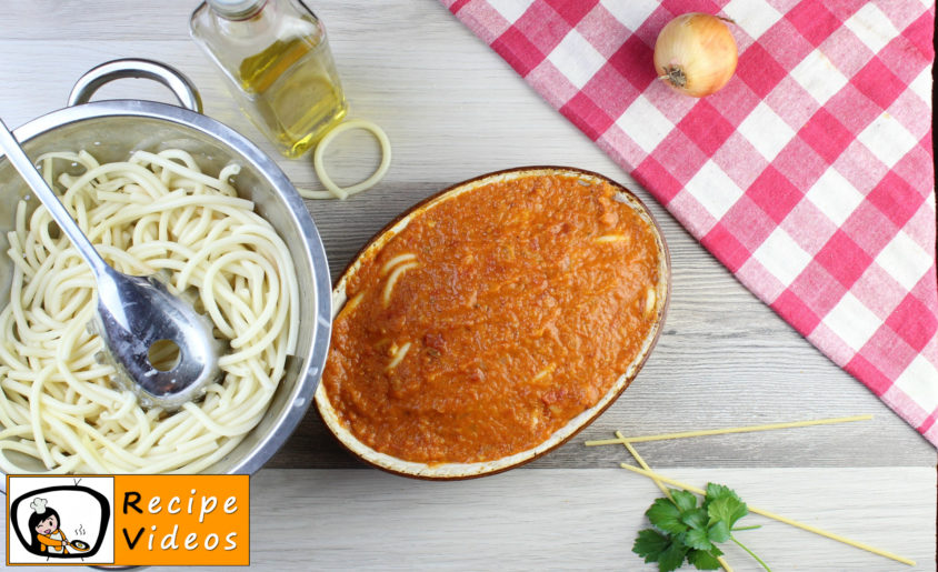 Baked tomato macaroni recipe, prepping Baked tomato macaroni step 9