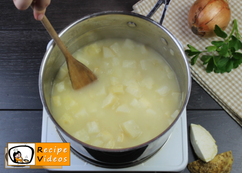 Celery cream soup recipe, prepping Celery cream soup step 5