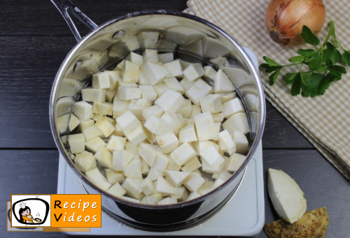 Celery cream soup recipe, prepping Celery cream soup step 1