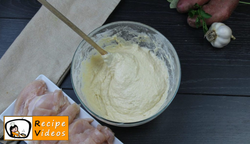 Chicken breast in beer pastry crust recipe, prepping Chicken breast in beer pastry crust step 1