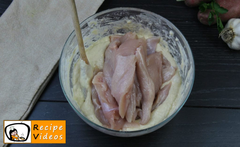 Chicken breast in beer pastry crust recipe, prepping Chicken breast in beer pastry crust step 2