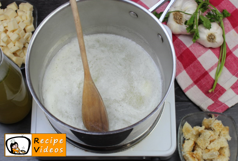 Creamy cheese soup recipe, prepping Creamy cheese soup step 1