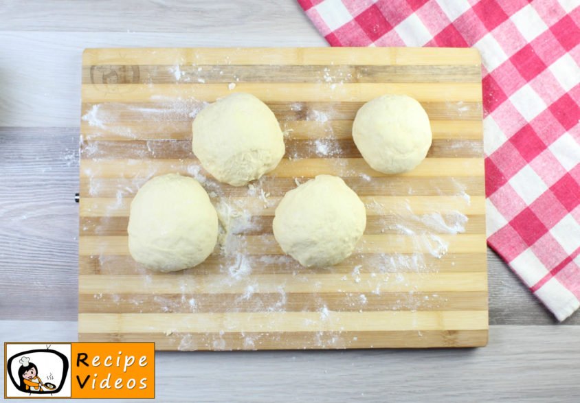 Hamburger buns recipe, prepping Hamburger buns step 4