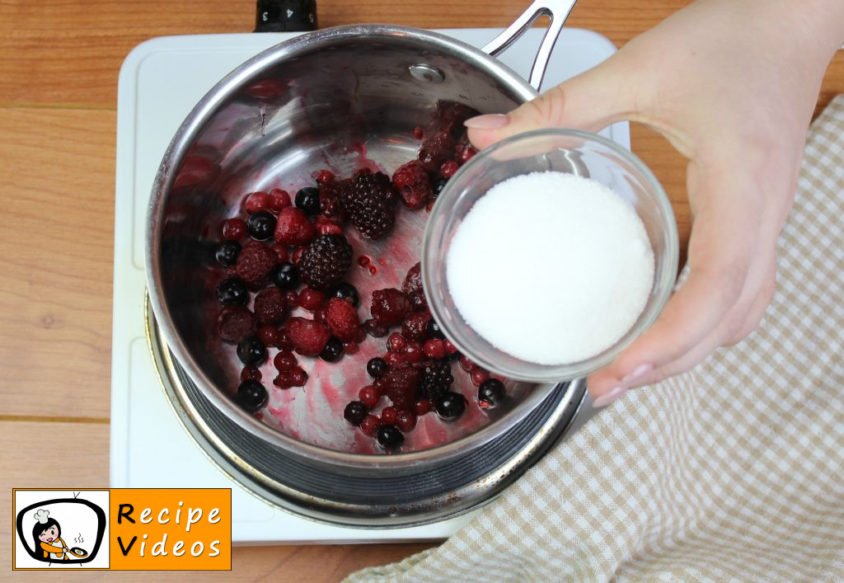 Milk cake with forest berry sauce recipe, prepping Milk cake with forest berry sauce step 6