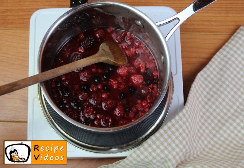 Milk cake with forest berry sauce recipe, prepping Milk cake with forest berry sauce step 8