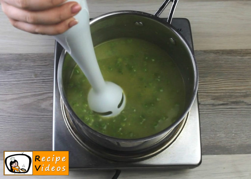 Pea cream soup recipe, prepping Pea cream soup step 5