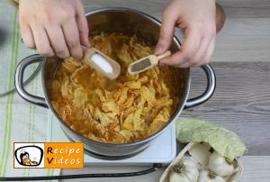 Savoy cabbage and frankfurter soup recipe, prepping Savoy cabbage and frankfurter soup step 6