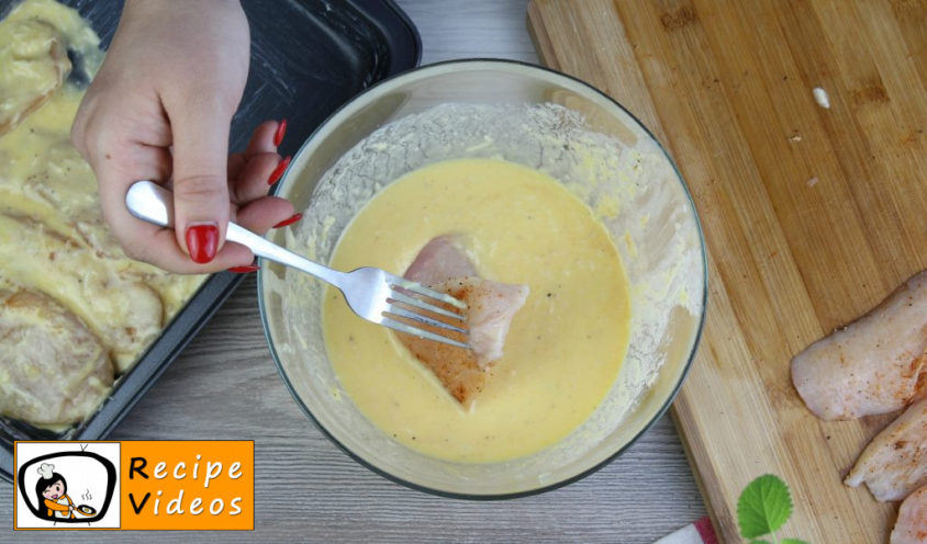 Sheet pan chicken breast in cheese dough recipe, prepping Sheet pan chicken breast in cheese dough step 3