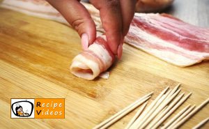 Chicken bites wrapped in bacon recipe, prepping Chicken bites wrapped in bacon step 4