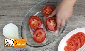 Chicken breast with mozzarella and tomatoes recipe, prepping Chicken breast with mozzarella and tomatoes step 8