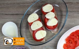 Chicken breast with mozzarella and tomatoes recipe, prepping Chicken breast with mozzarella and tomatoes step 9