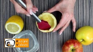 Fruit cup with apple flowers recipe, prepping Fruit cup with apple flowers step 2