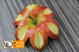 Fruit cup with apple flowers recipe, prepping Fruit cup with apple flowers step 1