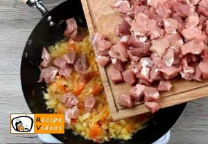 Hungarian meat strips recipe, prepping Hungarian meat strips step 4