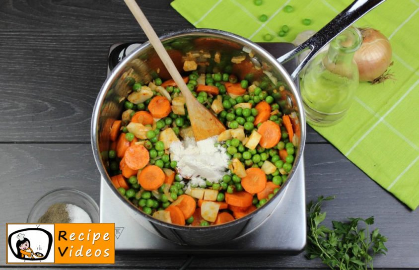 Traditional pea soup with handmade noodles recipe, prepping Traditional pea soup with handmade noodles step 5