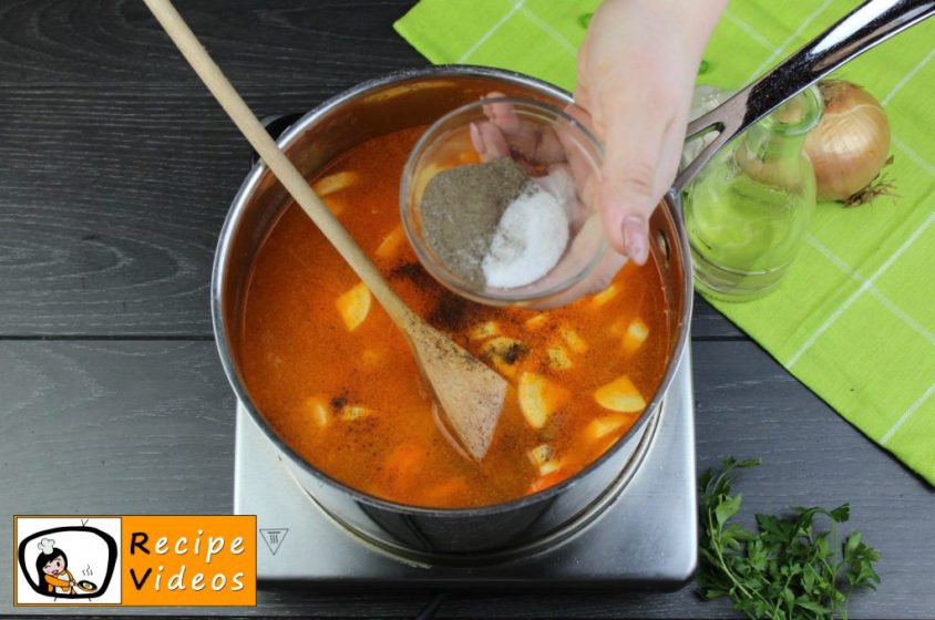 Traditional pea soup with handmade noodles recipe, prepping Traditional pea soup with handmade noodles step 7