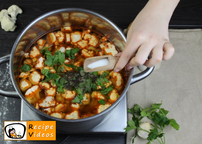 Cauliflower soup with sour cream recipe, prepping Cauliflower soup with sour cream step 8