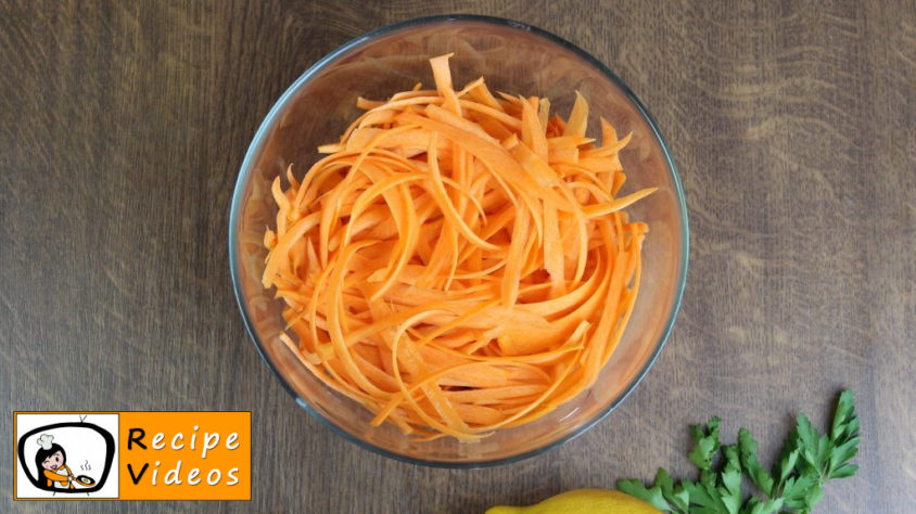 Carrot salad recipe, prepping Carrot salad step 1