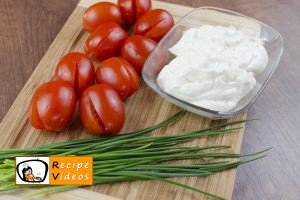 Cherry tomato tulips with whipped feta filling recipe, prepping Cherry tomato tulips with whipped feta filling step 2