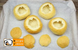 Filled Bread Rolls recipe, prepping Filled Bread Rolls step 2