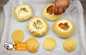 Filled Bread Rolls recipe, prepping Filled Bread Rolls step 4