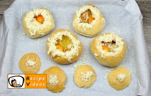 Filled Bread Rolls recipe, prepping Filled Bread Rolls step 5