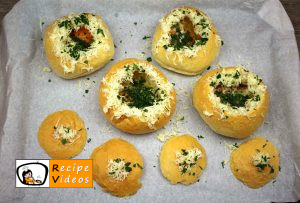 Filled Bread Rolls recipe, prepping Filled Bread Rolls step 6