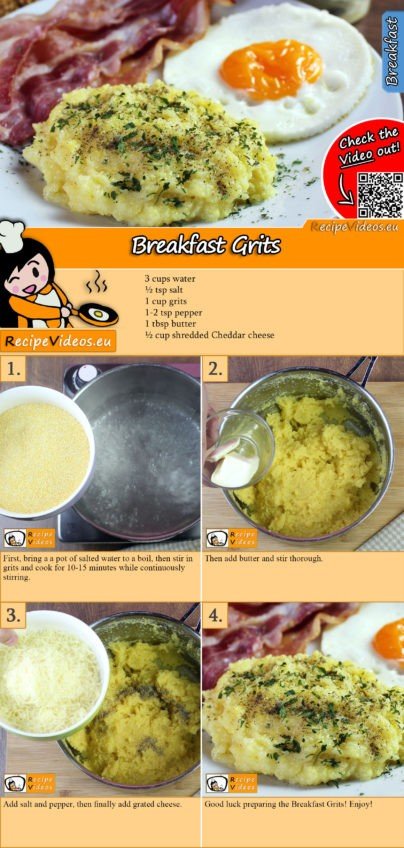 Breakfast grits recipe with video