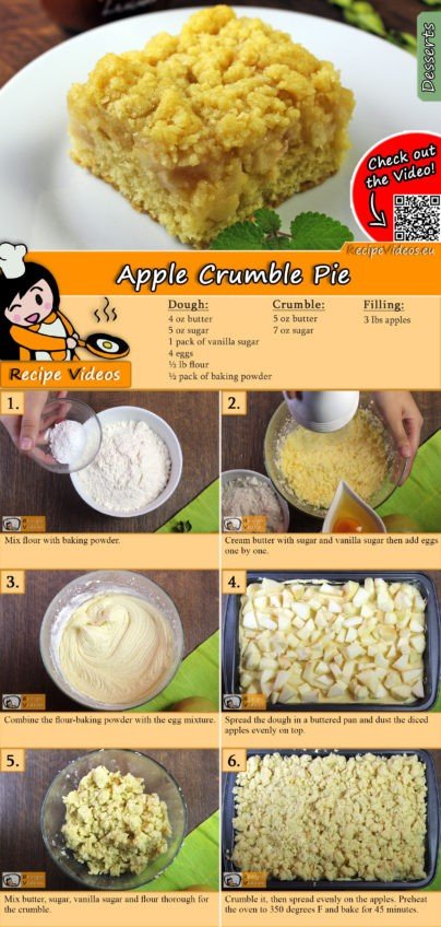 Apple Crumble Pie recipe with video