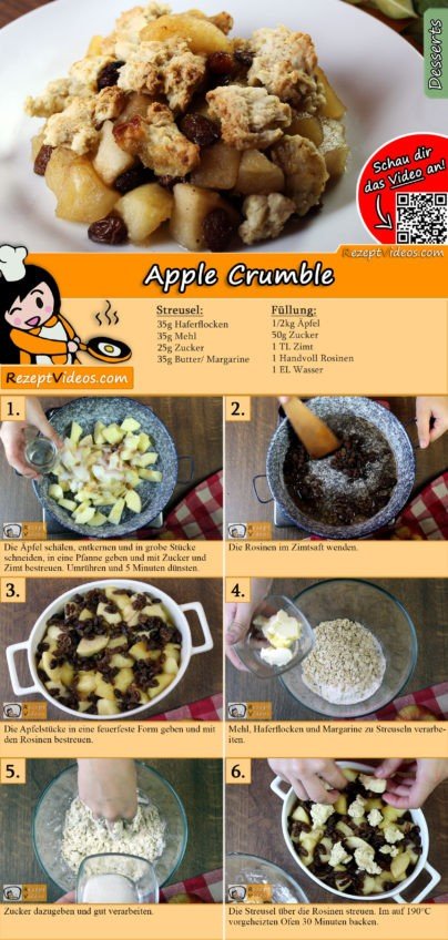 Apple Crumble recipe with video