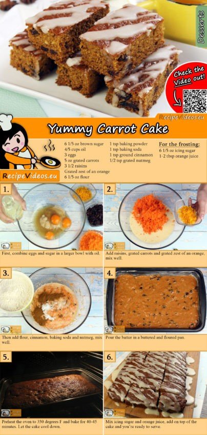 Yummy Carrot Cake recipe with video