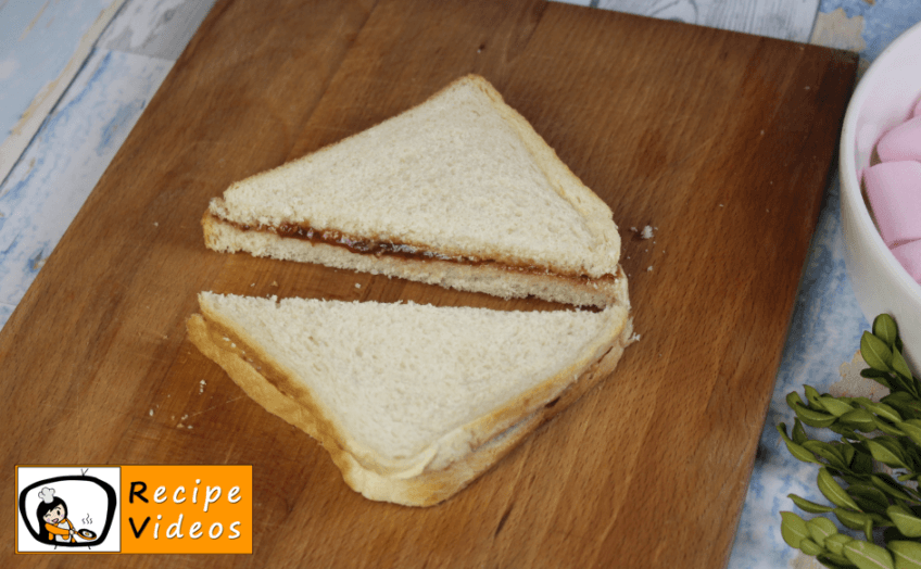 Peanut butter and jelly sandwich / S'mores recipe, how to make Peanut butter and jelly sandwich / S'mores step 2